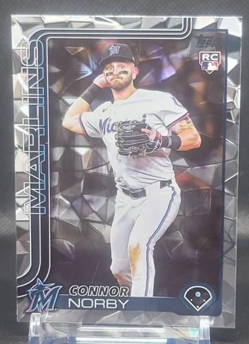 Connor Norby 2025 Topps Series 1 #132 Diamante Foil (RC) Marlins