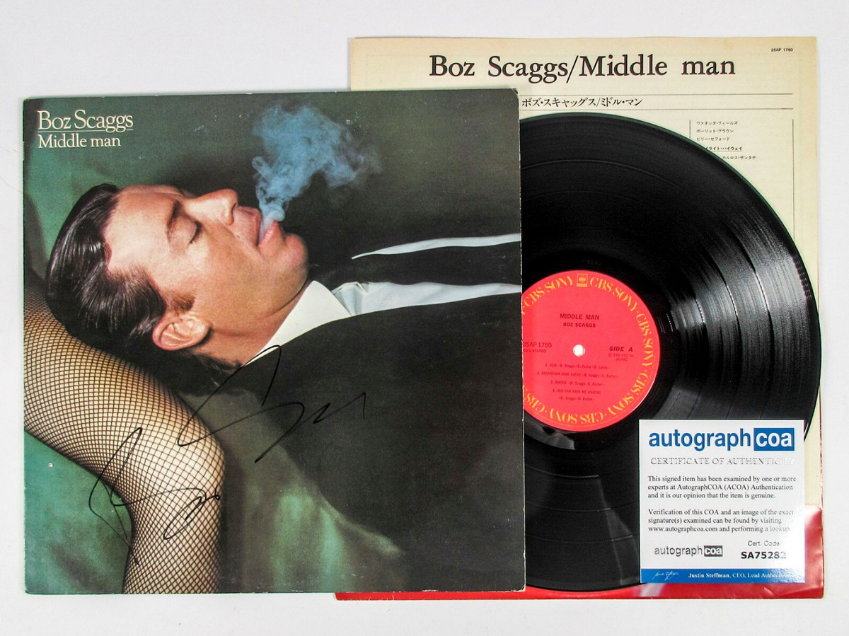 Boz Scaggs Signed Autographed Middle Man Album JAPANESE Vinyl ACOA