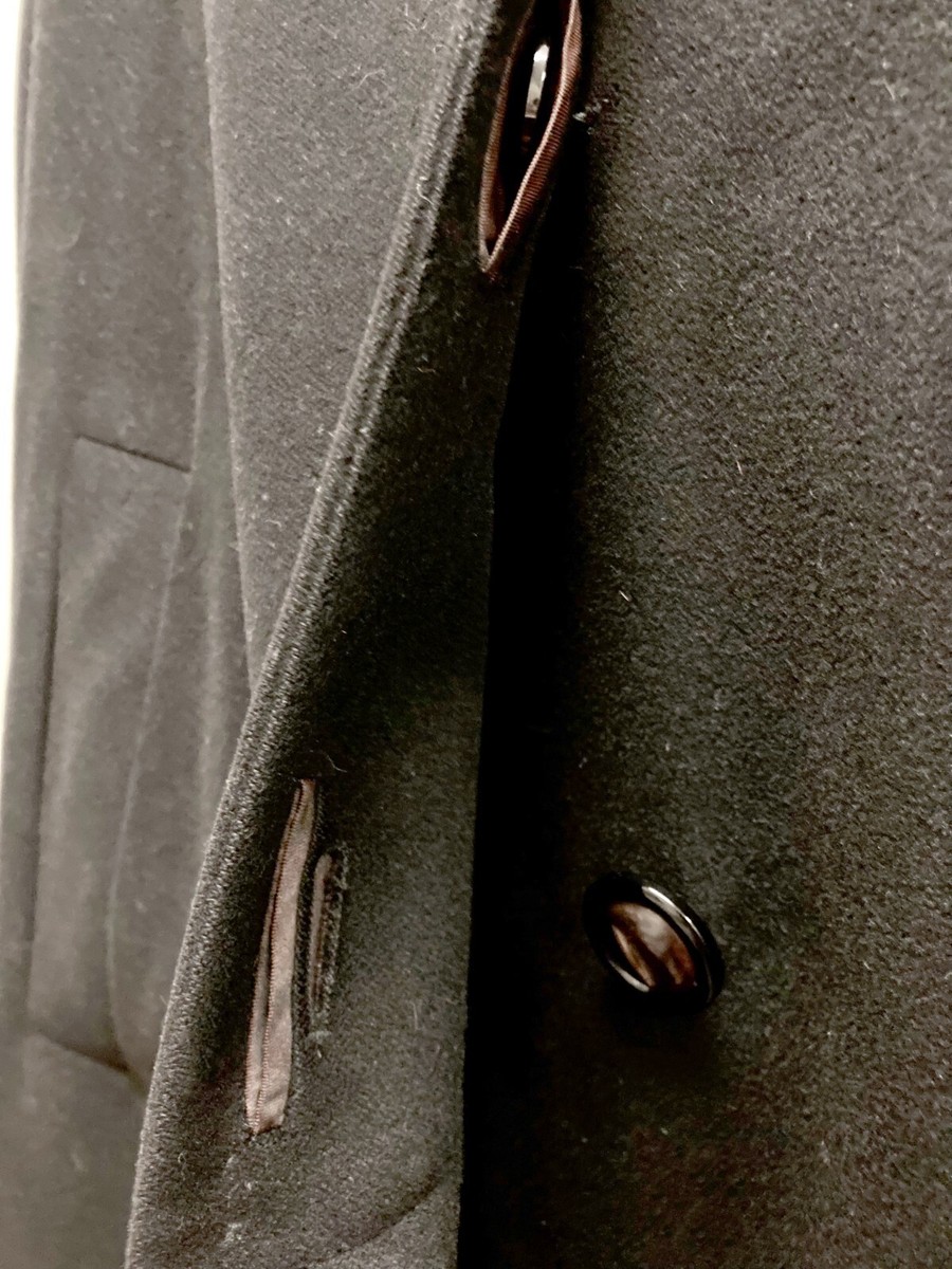 Vintage Jil Sander Single-Breasted Black Cashmere Coat