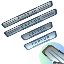 Set 4 Modanature Battitacco Sottoporta Pedane In Acciaio per RENAULT Captur I II