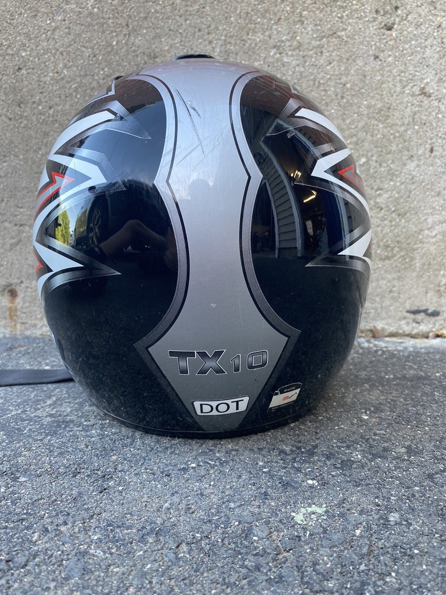 THH TX10 Motocross ATV Helmet Adult Small Black Red DOT | eBay