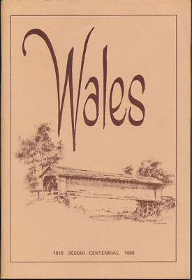 WALES TOWNSHIP SESQUI CENTENNIAL 1818-1968 HISTORY SCRAPBOOK GOOD