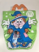 Vintage McDonald  s 1990 Halloween Glow in the Dark Trick Or Treat Bag Witch Nice