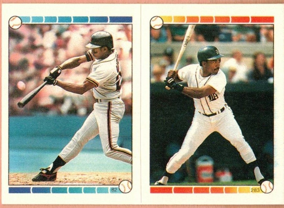 George Brett 1989 Topps Sticker Backs Chet Lemon/Jose Uribe Topps ...