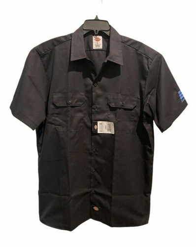 Vintage Dickies Work Shirt Made in USA 17-17.5 Khaki NOS Deadstock