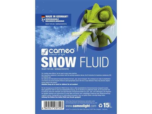 Cameo SNOW FLUID 15 L Spezialfluid für Schneemaschinen zur Erzeugung von Schaum - Afbeelding 2 van 2