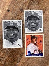 2008 Goudey David Ortiz 3 Card Lot #22 #256 Red Back Mini Black & White 