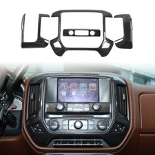 Carbon Fiber Center Console Dash Cover Trim For Chevy Silverado 2010-2017 Parts