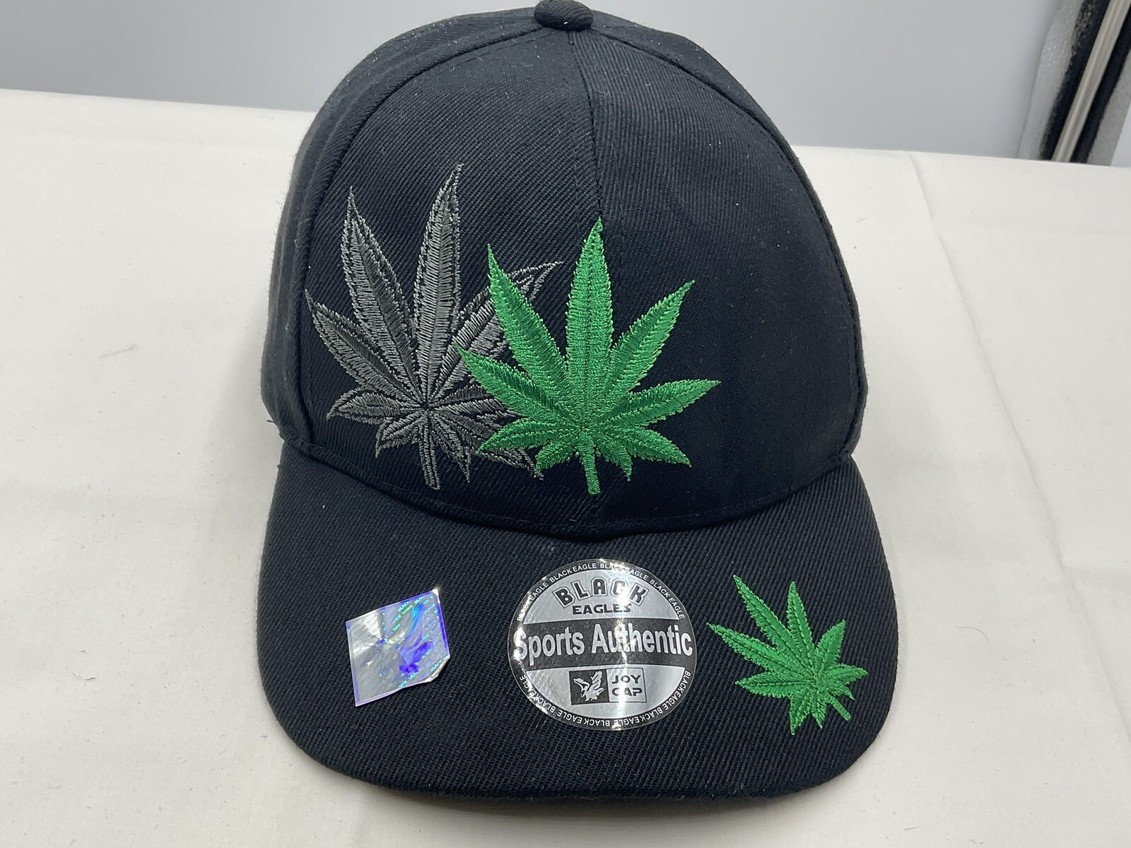 JOY CAP  BLACK EAGLES  Marijuana Leaf Adjustable … - image 2