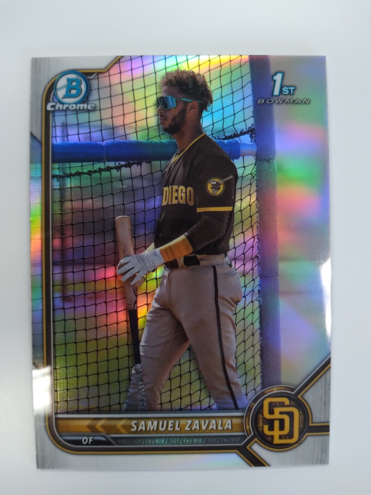 2022 Bowman Chrome Prospect Refractor #BCP-203 Samuel Zavala 051/499