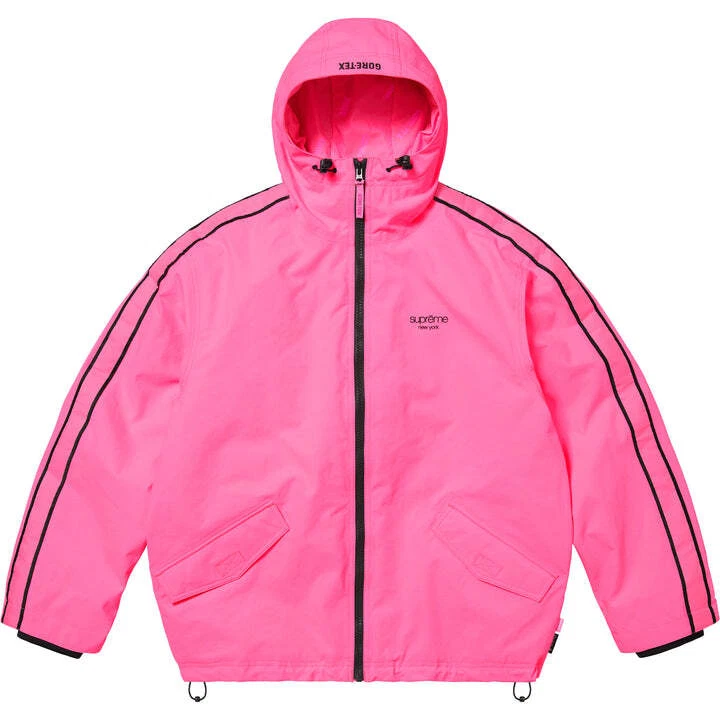 Veste à capuche rayée rose Supreme GORE TEX