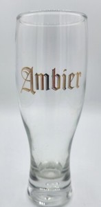 Vintage Ambier Bubble base glass, Hibernia Bry. Eau Claire WI