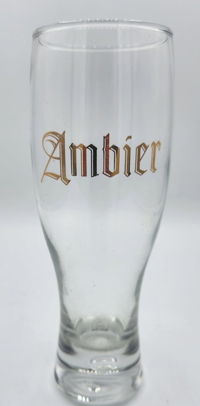 Vintage Ambier Bubble base glass, Hibernia Bry. Eau Claire WI