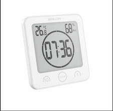 Bathroom Waterproof Digital Shower Clock Timer Alarm Temperature Meter Humidity