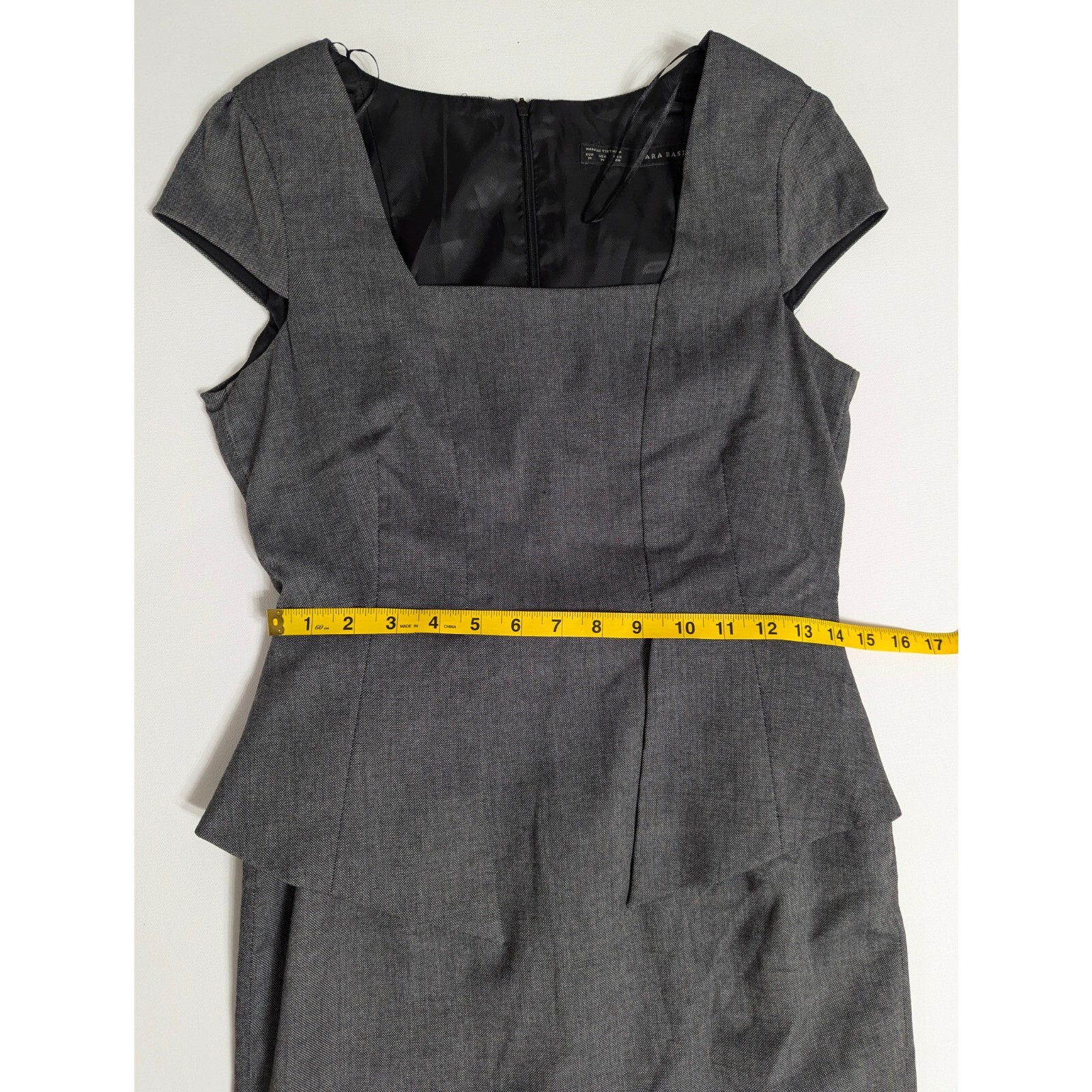 ZARA Peplum Pencil Dress Women's Size M