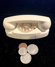 Vintage Miniature White Princess Rotary Telephone Advertising Premium Bank