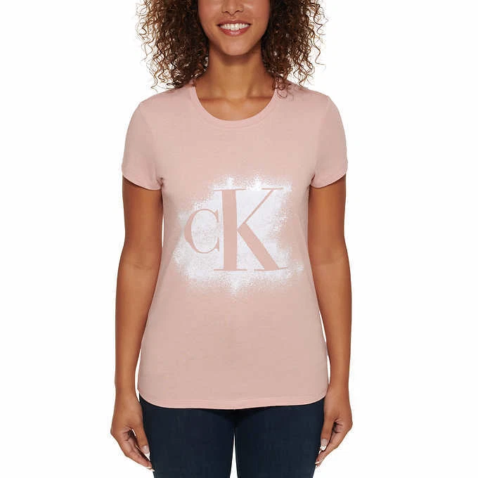 Calvin Klein Jeans Women\'s Logo T-Shirt Tee Pink Large NWT | eBay