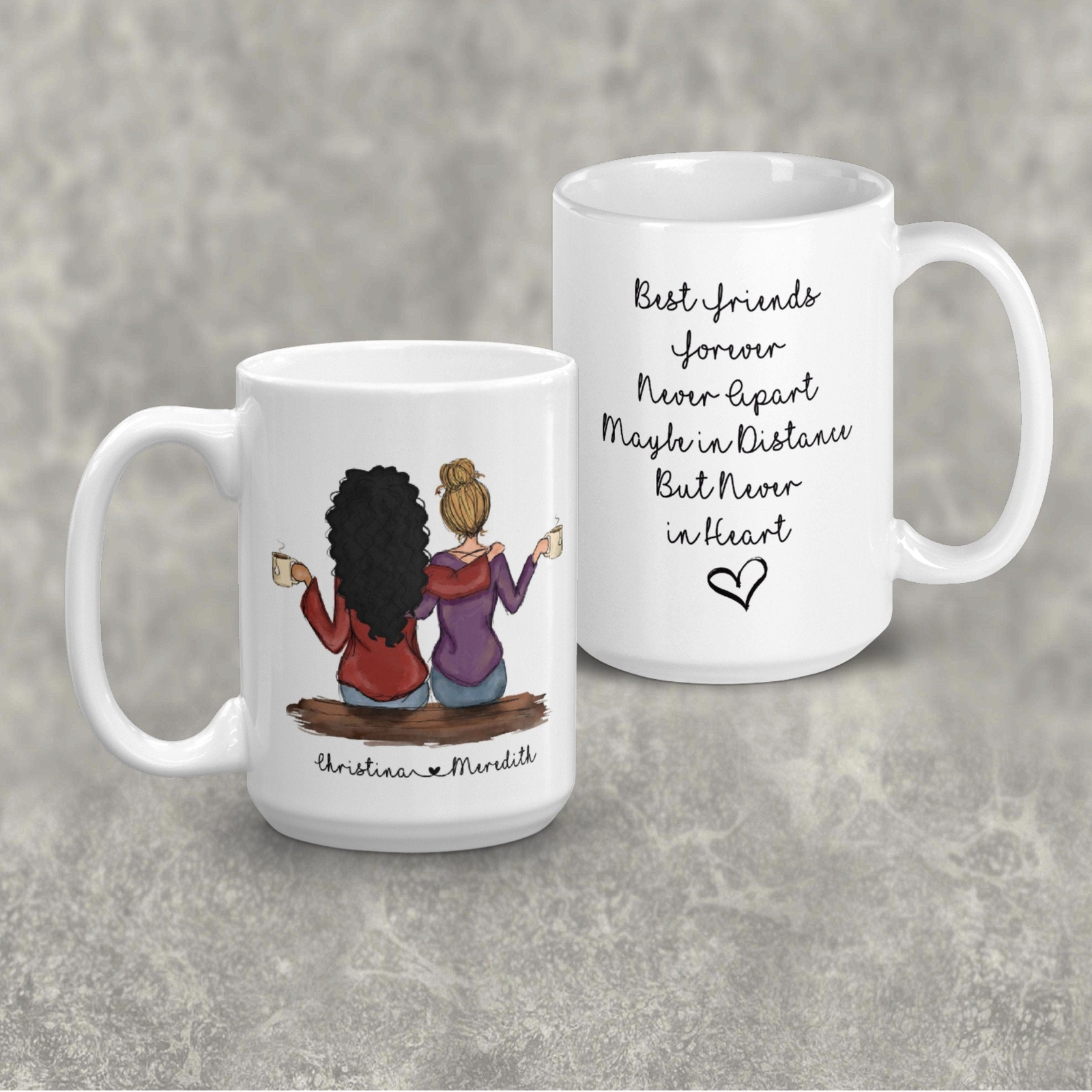 Best Friends Forever Design Your Own Best Friend 15 Oz Coffee Mug Personalized