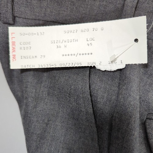 L.L. Pantalones de lana Bean Worsted pantalones para hombre 36x29 vintage gris banquero - Imagen 16 de 18