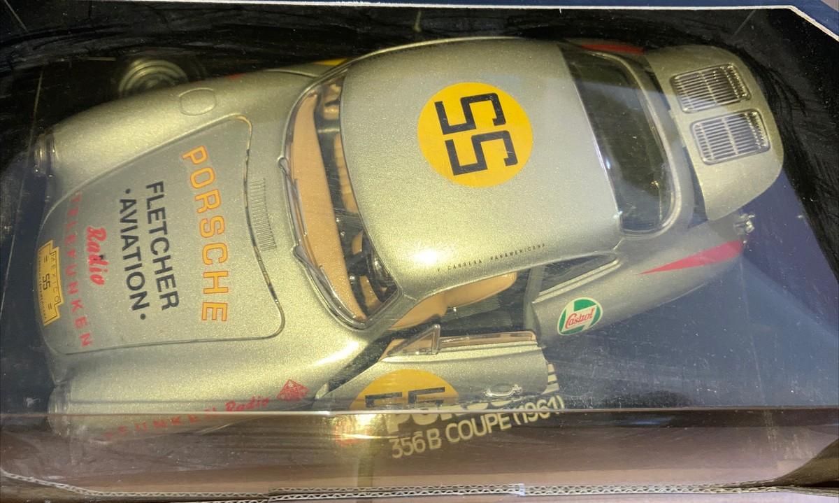 Porsche 356B Coupé #153 - 1/18 Burago - Gris - Miniature Italie - Occasion