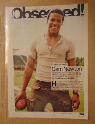 CAM NEWTON NFL Quarterback Original Print Article Clipping