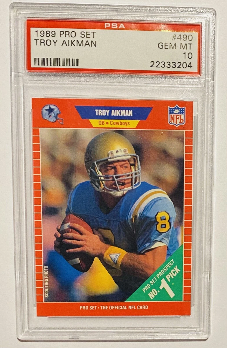 Troy Aikman Football Grade 10 Rookie Sports Trading Cards