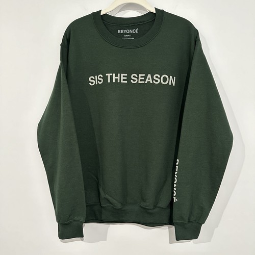 Beyonce Merch Weihnachtssweatshirt "Sis The Season" Damen Small grün - C Beschreibung