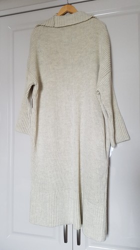 Free People 'Finely Maxi' Wool Blend Cardi in Ivory - MEDIUM - BNWT - RRP £188 - Picture 5 of 7