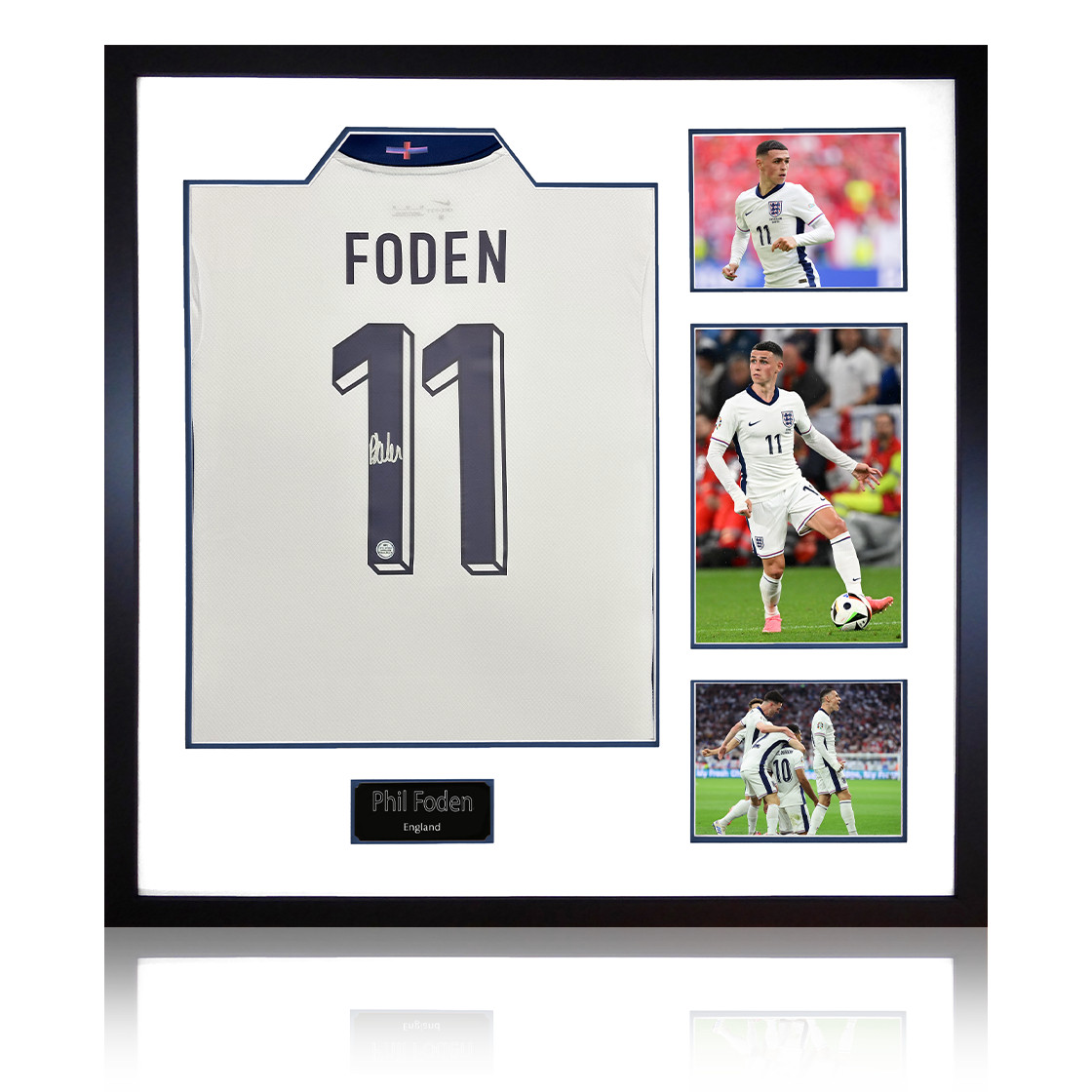 Phil Foden Signed England 2024 Shirt Elite Frame
