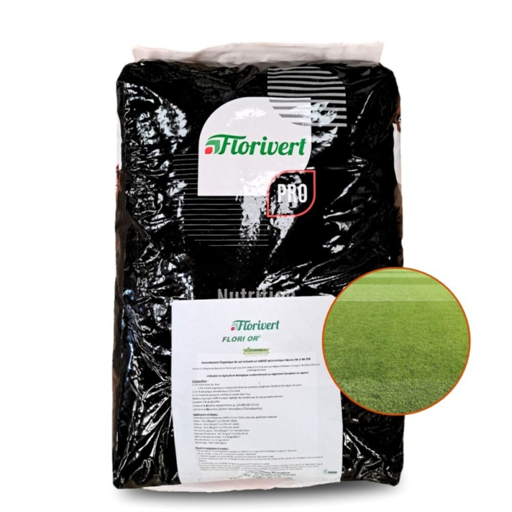 Engrais Flori Or 6-3-20 + 3MgO protège les pelouses contre le gel et le jaunissement automnal
