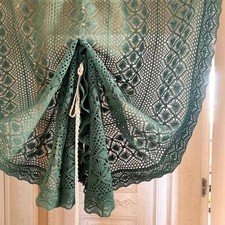 Crochet Roman Curtain Vintage Style Lace Floral Hollow Valance Cafe Door Window