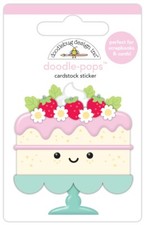 Doodlebug Stickers Doodle-pop 3D Strawberry Shortcake Cake Stand Icing Face