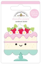 Doodlebug Stickers Doodle-pop 3D Strawberry Shortcake Cake Stand Icing Face