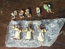X8 Christmas Angel African American Christmas Ornament Choir Singers Instruments
