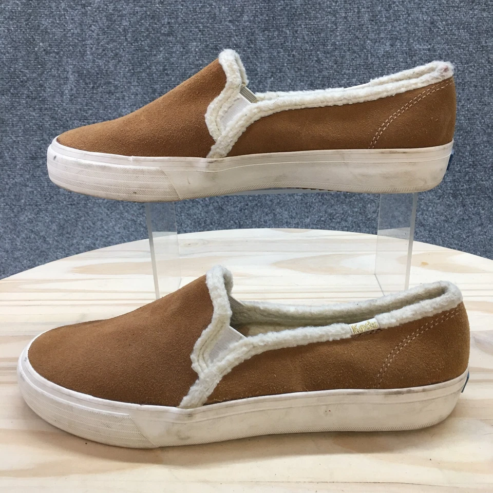 Zapatos Keds para mujer 9 dos pisos forrados sin cordones mocasines planos WH61507 marrón gamuza Foto 4 de 4
