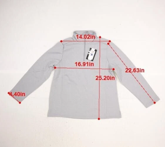 UltraClub Womens Coastal Pique Fleece Quarter-Zip Pullover Silver Heather S/P - Image 2 of 4