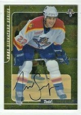 2000-01 Be A Player Todd Simpson #183 gold autograph