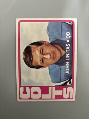 1972 Topps - #165 Johnny Unitas Baltimore Colts VIVID Well Centered