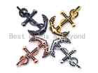 Anchor Pendant/Charm,Men's Jewelry Findings,21x36mm,sku#L58 Black Cz Micro Pave