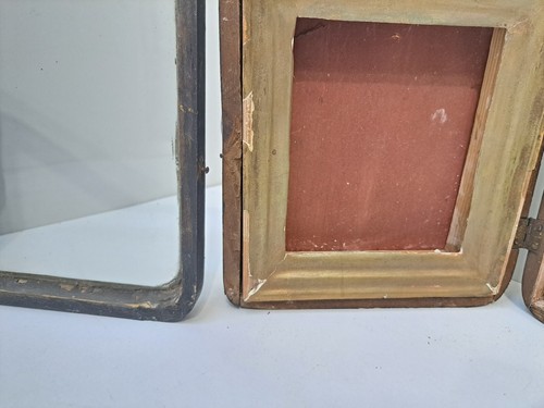 Vintage Wooden Kiot Pair Religion Christianity Icon Box Ukraine Old Decor - Picture 13 of 24