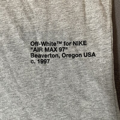 OFF-WHITE x Nike NRG A6 Tuxedo Eagle T-Shirt Ash Grey BQ0827-063 - Size Small S | eBay
