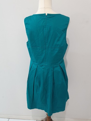PORTMANS Size 14 Green Round Neck Sleeveless Knee Length Stretch Dress - Picture 5 of 9
