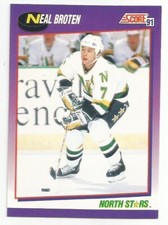 NEAL BROTEN 1991-92 SCORE CARD MINT CONDITION