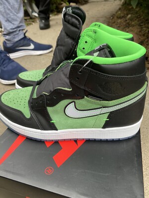 Nike Air Jordan 1 High Zoom size 8.5 . Rage Green Black  display picture 2