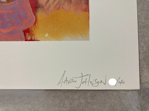 Aaron Johnson Limited Edition Art Print Sky Blaze with Two Hawks - Picture 3 of 4