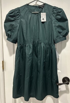 NWT en saison size small green puff short summer mini dress Nordstrom