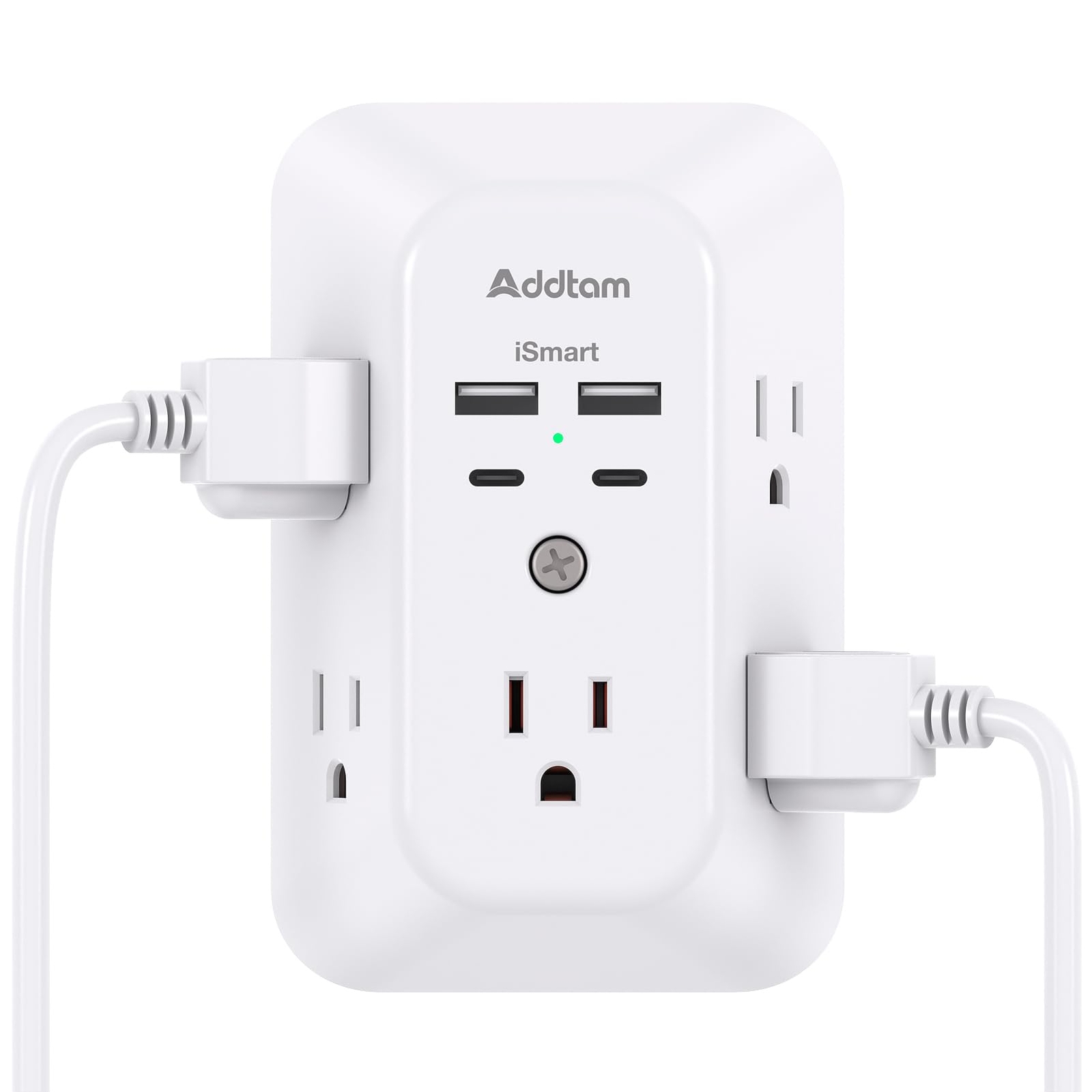 Surge Protector Outlet Extender - 5-Outlet Splitter with 4 USB Wall Charger(2...-image