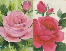 Pair of Roses Swap Cards