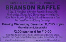 *BRANSON* TRIP RAFFLE TICKETS* CHARITY FUNDRAISER*