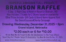 *BRANSON* TRIP RAFFLE TICKETS* CHARITY FUNDRAISER*
